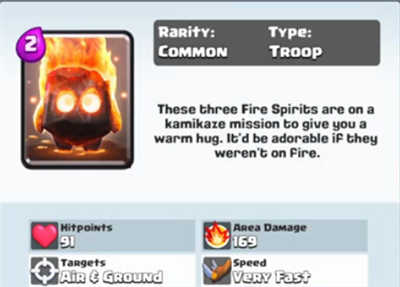 皇室戰(zhàn)爭烈焰精靈實戰(zhàn)測試視頻 可對空對地的自爆團