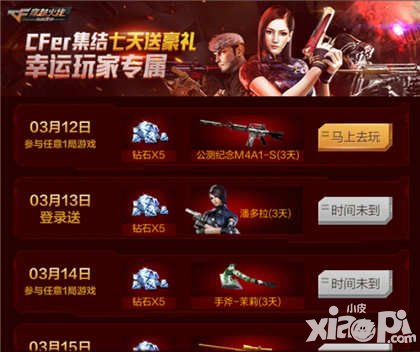 CF手游集結(jié)七天送豪禮 限時槍械天天送