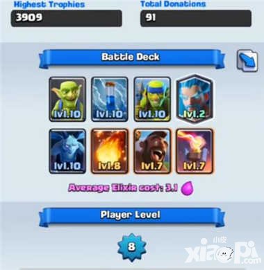 皇室戰(zhàn)爭最強(qiáng)8本玩家卡組視頻 電火豬吊打12本毒石