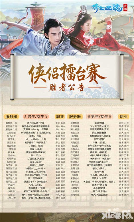 倩女幽魂手游俠侶擂臺賽勝者出爐 尋找俠侶終極攻略