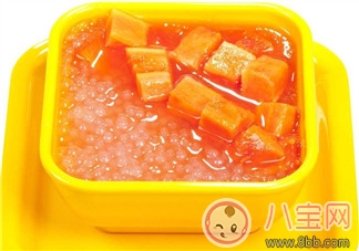 秋燥降火自制椰汁木瓜西米露 媽媽寶寶都愛吃！