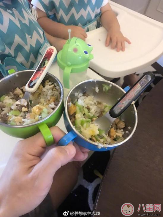 林志穎給可愛雙胞胎喂飯 雙胞胎輔食怎么喂 林志穎給可愛雙胞胎喂飯 雙胞胎輔食怎么喂