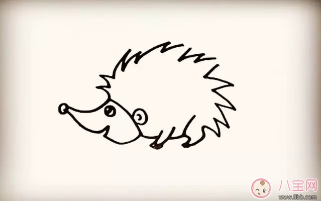 兒童小動物簡筆畫 森林里的小刺猬簡筆畫 兒童小動物簡筆畫 森林里的小刺猬簡筆畫