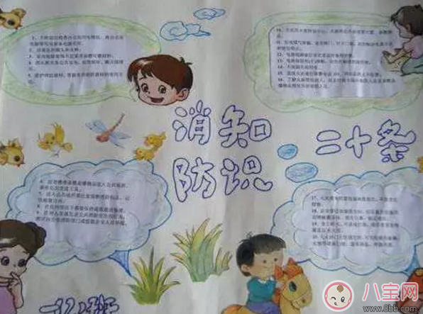 防火知識大普及  手抄報來幫忙