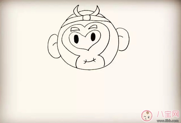 兒童簡筆畫 卡通人物齊天大圣孫悟空簡筆畫 兒童簡筆畫 卡通人物齊天大圣孫悟空簡筆畫