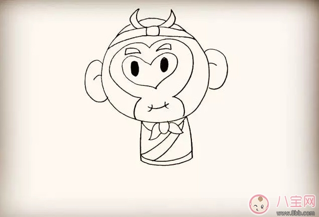 兒童簡筆畫 卡通人物齊天大圣孫悟空簡筆畫 兒童簡筆畫 卡通人物齊天大圣孫悟空簡筆畫