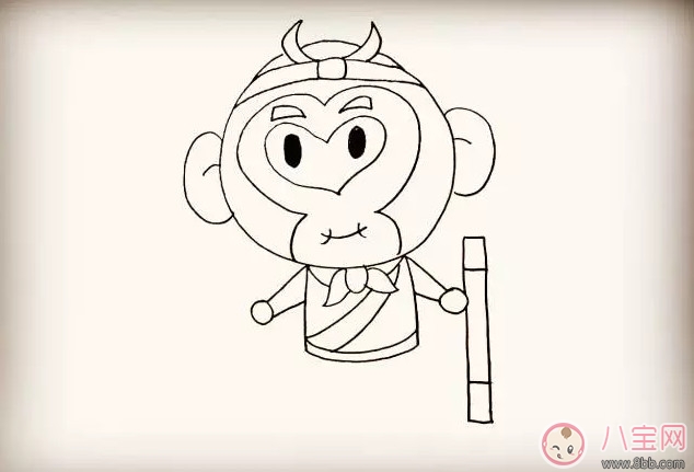 兒童簡筆畫 卡通人物齊天大圣孫悟空簡筆畫 兒童簡筆畫 卡通人物齊天大圣孫悟空簡筆畫