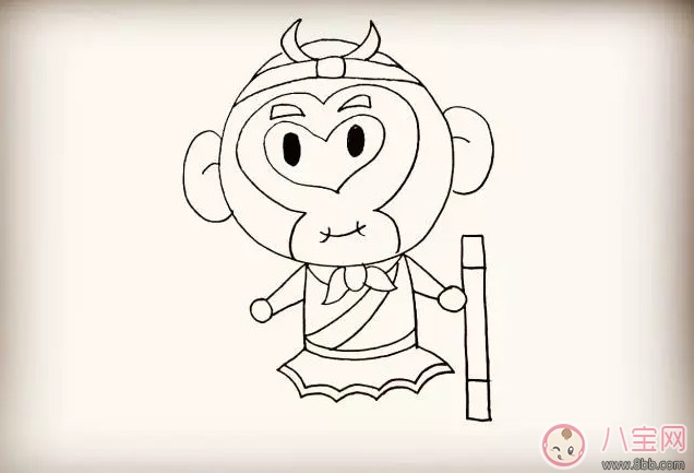 兒童簡筆畫 卡通人物齊天大圣孫悟空簡筆畫 兒童簡筆畫 卡通人物齊天大圣孫悟空簡筆畫
