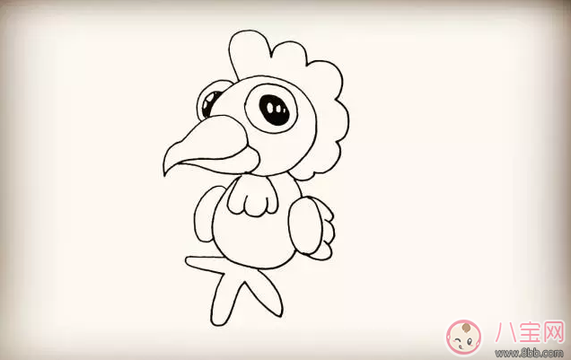 寶寶簡筆畫 簡單畫出大公雞 寶寶簡筆畫 簡單畫出大公雞