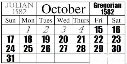 為什么1582年10月5日到10月14日這十天在歷史上不存在？