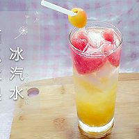?西瓜水果?-冰汽水的做法圖解3