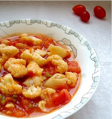 番茄炒菜花怎么做？