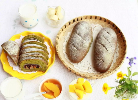 抹茶麻薯夾心軟歐面包的做法步驟10