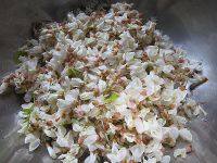 原味面粉蒸槐花的做法步驟4