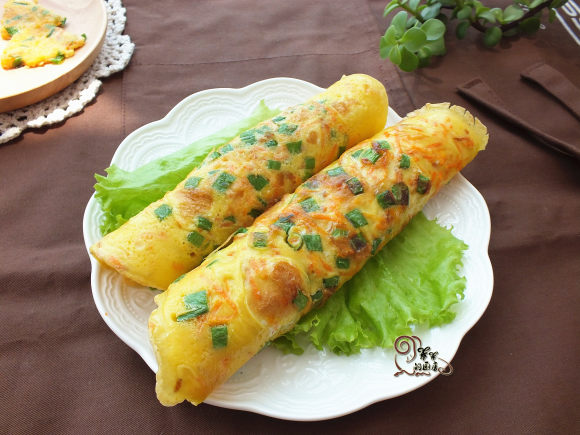 胡蘿卜香蔥蛋餅