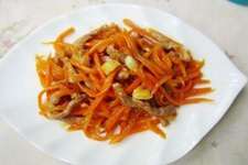 胡蘿卜炒肉絲