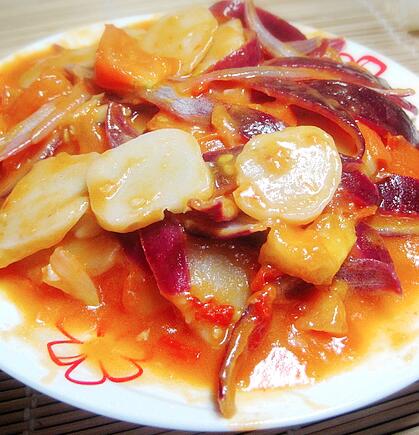 酸酸甜甜的番茄炒年糕怎么做？