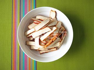 【回鍋肉豆干】的做法步驟：2