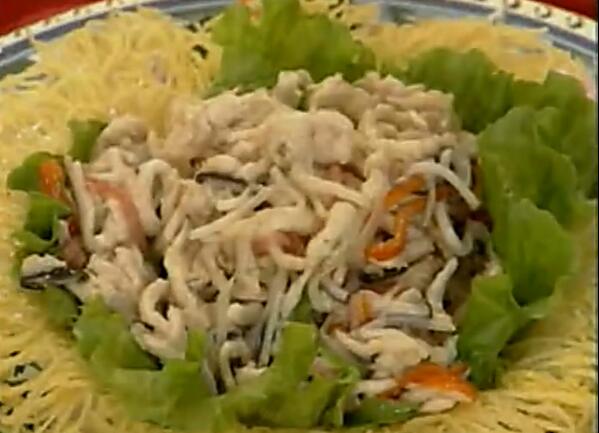 山東名菜——雀巢五彩雞絲怎么做？