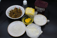 朗姆酒葡萄干椰蓉餅干的做法步驟1