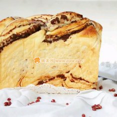 大理石紋豆沙土司的做法