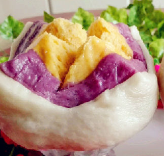 三色開(kāi)花饅頭的家常做法