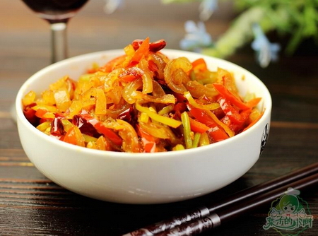 紅椒肉皮的做法