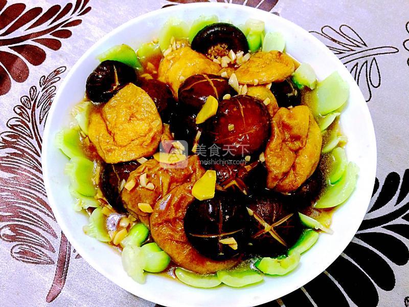 香菇燒油面筋的做法