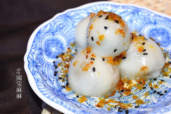 桂花豆沙湯圓—蒸出來的甜蜜，冬至必吃哦！