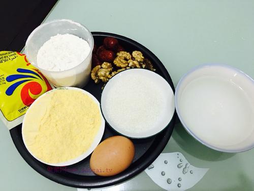 紅棗核桃發(fā)糕的做法