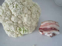 咸肉花菜干鍋的做法步驟1