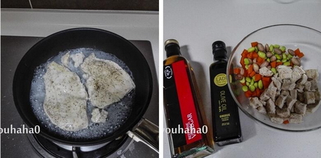 油醋汁雞肉沙拉的做法步驟5-6