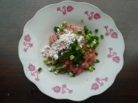 魚(yú)香茄盒的做法步驟2