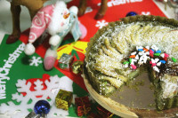 圣誕風抹茶椰蓉蘋果派的做法步驟16