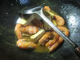 咖喱豆腐基圍蝦 的做法步驟：8