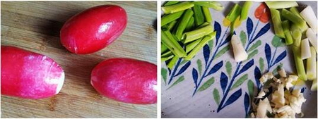 白蘿卜炒五花肉的做法步驟3-4