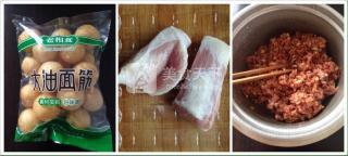 油面筋塞肉的做法步驟：1