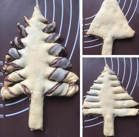 圣誕樹(shù)面包的做法步驟18-19