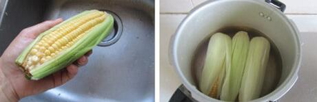 煮玉米的做法步驟1-2