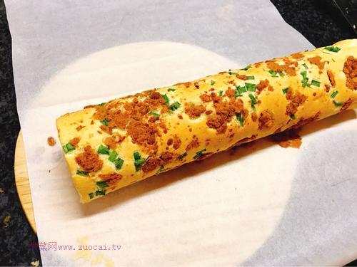香蔥肉松蛋糕卷的做法