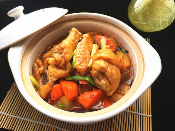 胡蘿卜杏鮑菇燒土雞