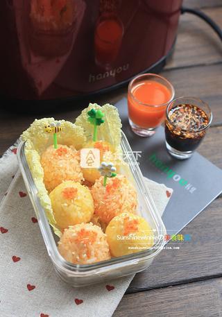 天然色素美食---胡蘿卜飯團(tuán)的做法步驟：9