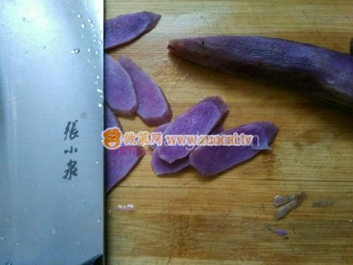 藍莓汁紫山藥的做法
