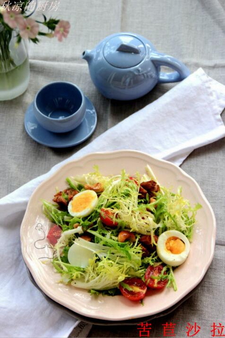 油醋汁苦苣沙拉