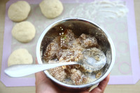 圣誕風(fēng)蘋果醬方形小面包的做法步驟5