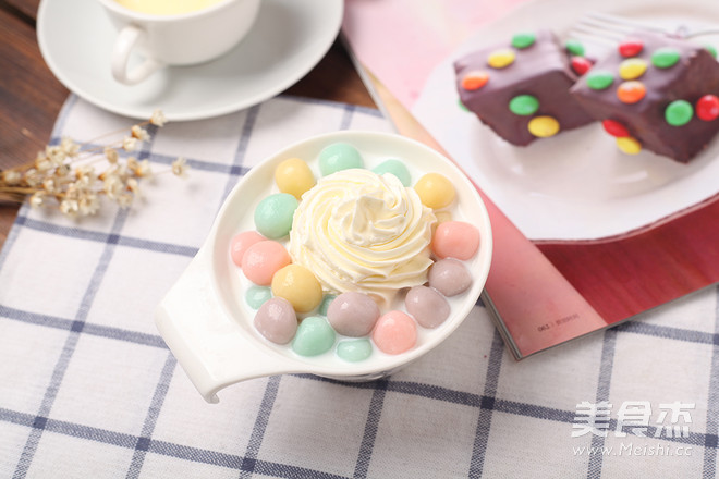 彩色糯米小圓子的做法