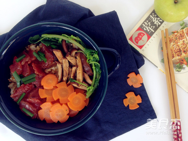 面包機香菇臘味飯的做法