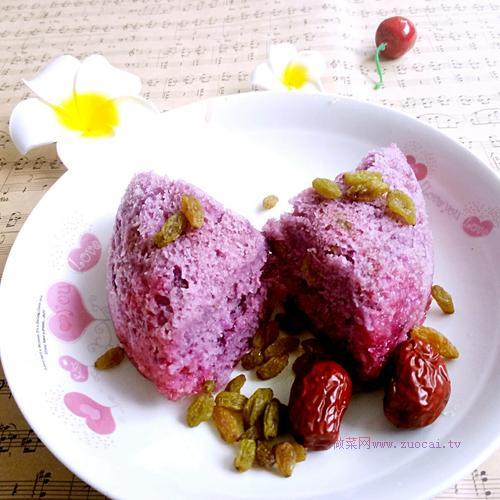 紫薯發(fā)糕的做法