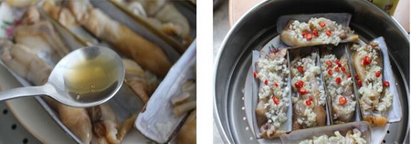 姜蒜蒸蟶子的做法步驟3-4