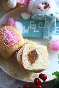 圣誕風(fēng)蘋果醬方形小面包的做法步驟13